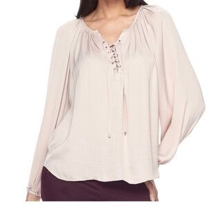 Jennifer Lopez Women's Lace-Up Blouse